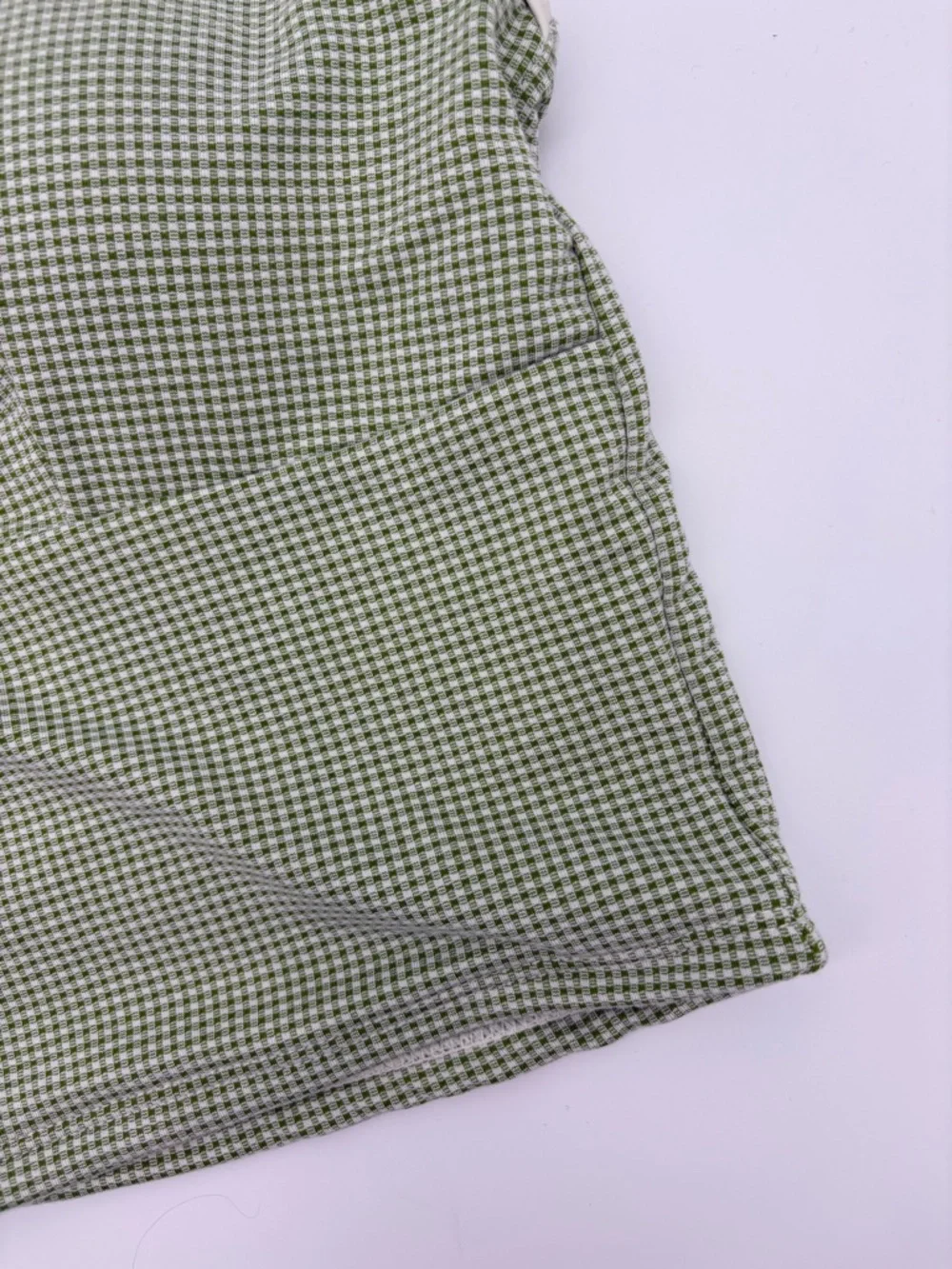 Green Gingham Tie-Front Bikini Set with Cream Trim NWT - Picture 10 of 11